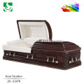 Sienna painting wooden Adjustable Bed casket